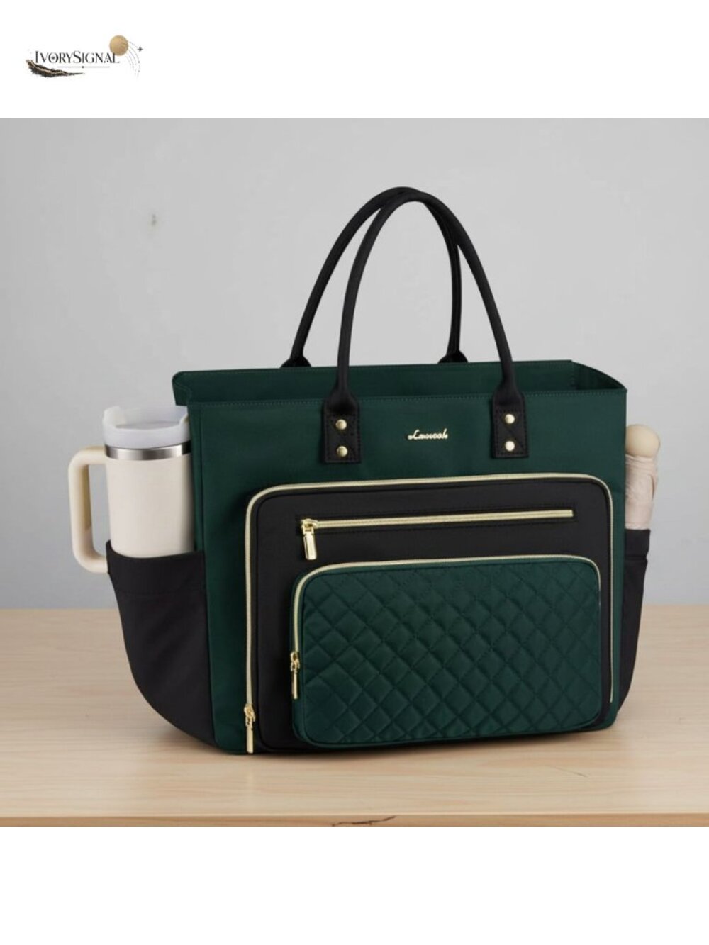LOVEVOOK 15.6 Laptop Tote Bag Waterproof Multi-Pocket Work Travel
